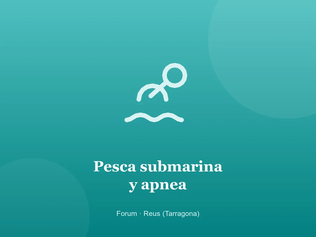 Pescador submarino en apnea — certificado médico de pesca submarina en Reus