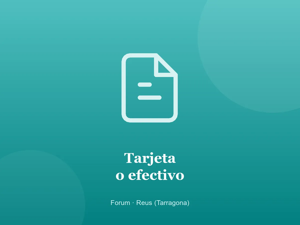 Pago con tarjeta en el mostrador del centro de reconocimientos Forum de Reus