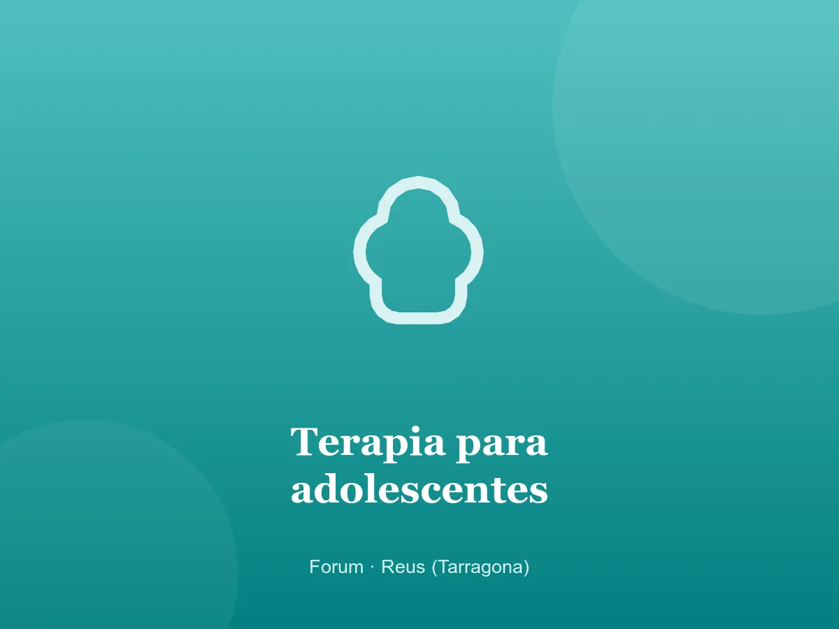 Adolescente en una sesión de terapia en el centro Forum de Reus