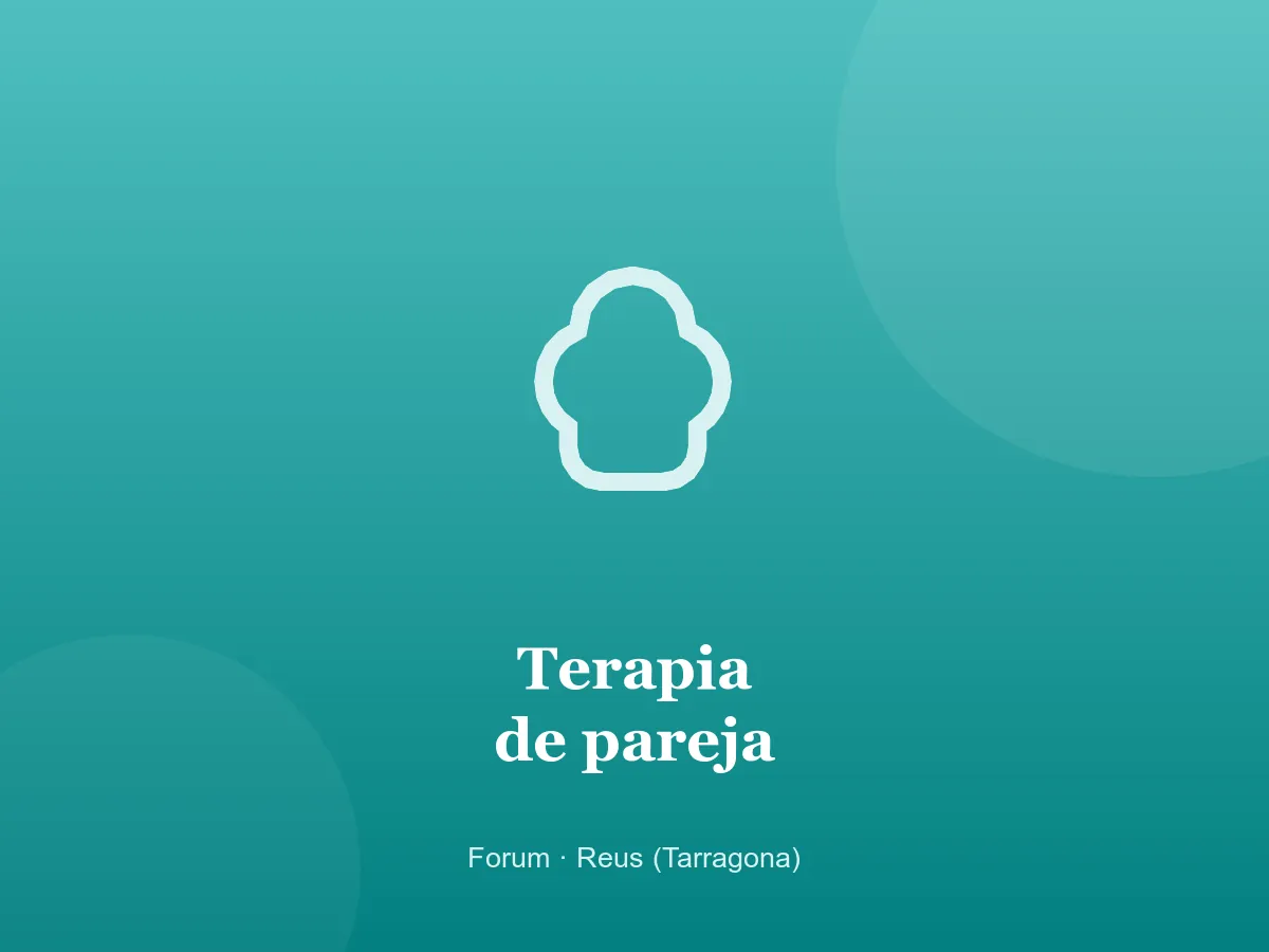 Pareja durante una sesión de terapia de pareja en el centro Forum de Reus